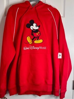 NWT Disney Parks Mickey Mouse classic Red Pullover Hoodie - XXL.